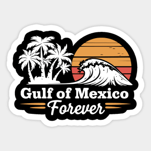 Gulf-of-Mexico-forever-Retro-Vintage-Beach-Sunset Sticker